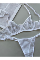 White Underwire Bra Set - Swordslife