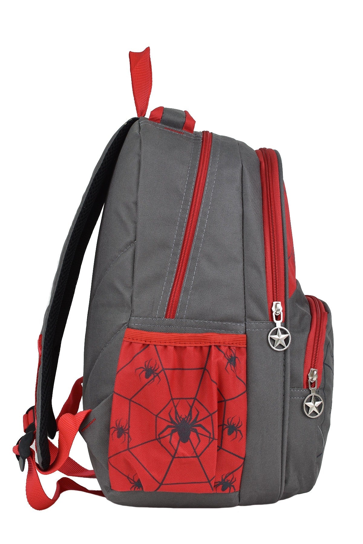 Multi-Compartment Primary School Backpack And Lunch Box Set With Spider Pattern 1340