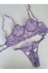 Lilac Underwire Bra Set - Swordslife