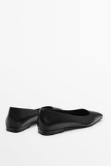 Metal Toe Leather Flats - Swordslife