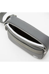 Men's Leather Printed Gray Messenger Bag