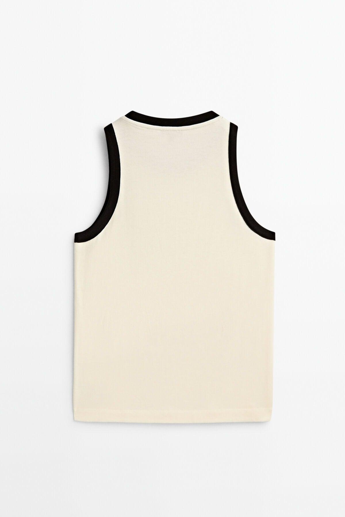 Sleeveless Contrast T-shirt - Swordslife