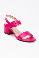 Women's Casual Fuchsia Heeled Sandals