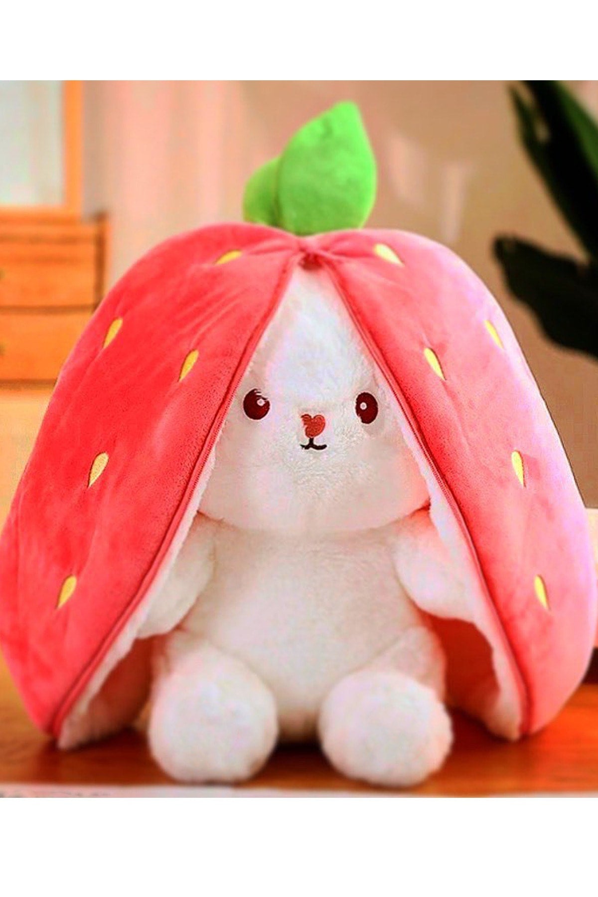 Valentine's Special Gift Strawberry Rabbit Special Design - Both Strawberry and Rabbit With Zippered Structure