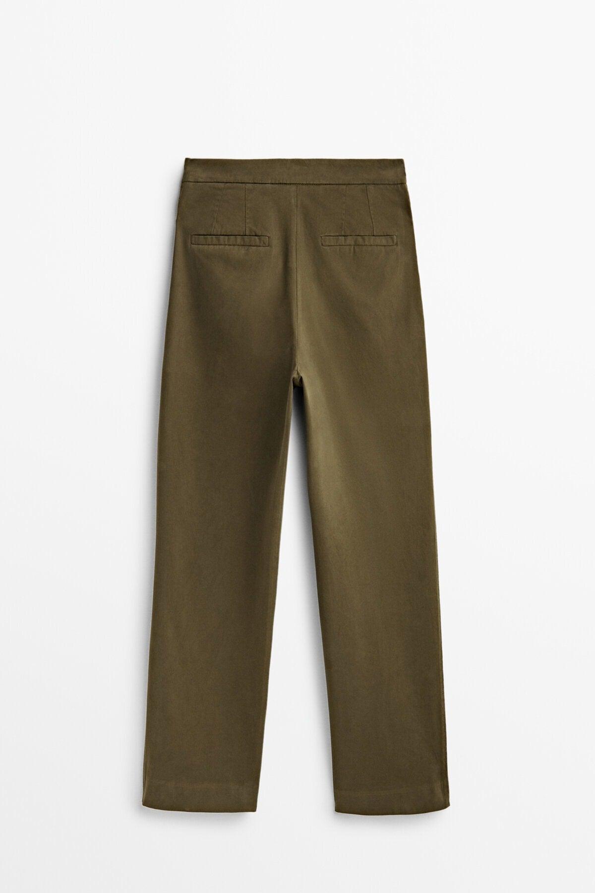 Cotton Blend Chino Pants - Swordslife