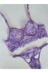 Lilac Underwire Bra Set - Swordslife