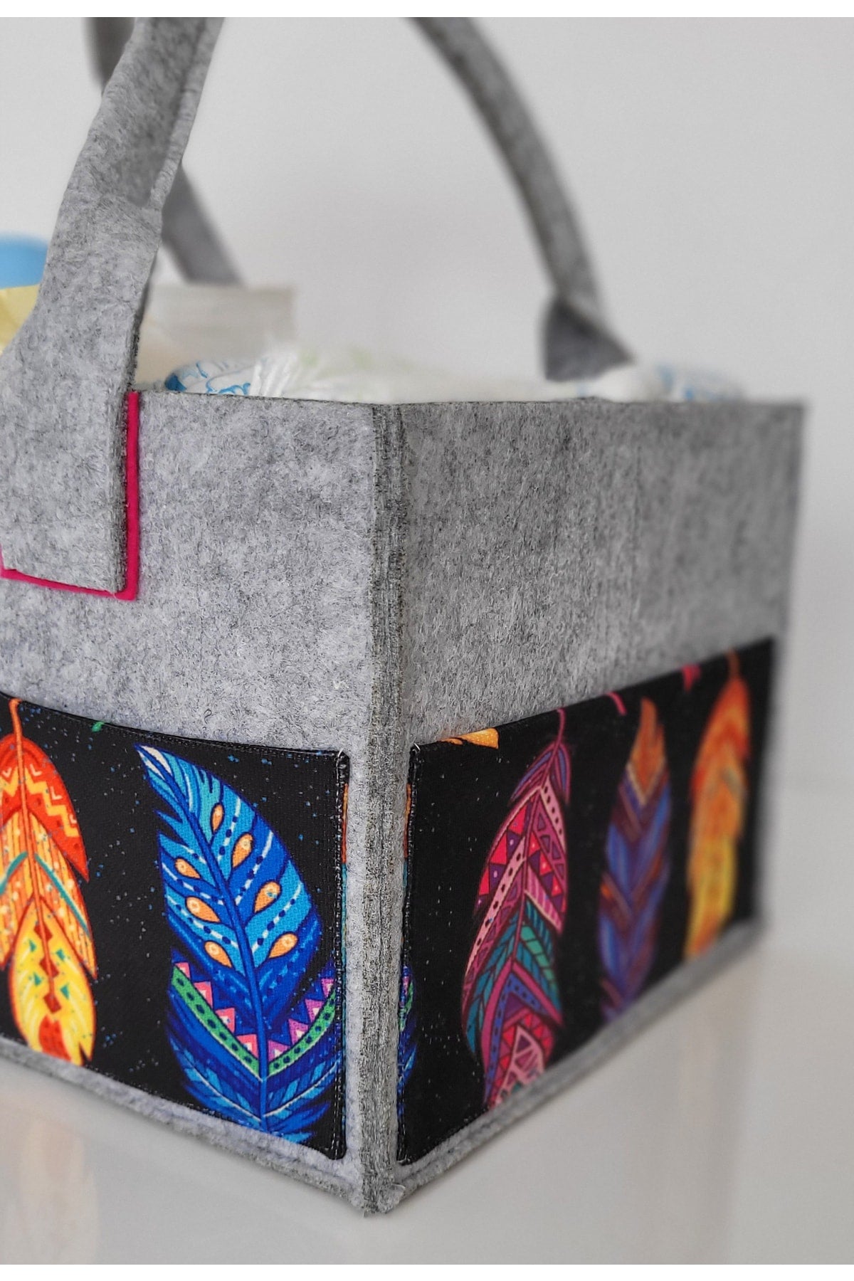 Handmade Multi-Purpose Felt Mother Baby Care And Organizer Bag Functional Organizer