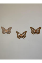 Decorative Butterfly Wall Shelf Set of 3 Walnut ButterflyWalnut - Swordslife