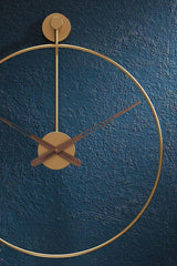 Modern Decorative Pendulum Tiktok Tumbled Gold Metal Wall Clock 60 Cm - Swordslife