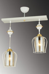 Sequential White 2 Pair Parachute Downward Facing Luxury Chandelier - Swordslife